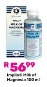 Impilo Milk Of Magnesia-100ml