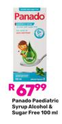 Panado Paediatric Syrup Alcohol & Sugar Free-100ml