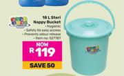 Baby Care 18L Steri Nappy Bucket 527787