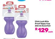 Munchkin Click Lock Bite Proof Sippy Cup Assorted-266ml