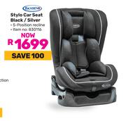 Bambino Stylo Car Seat Black/Silver 830116