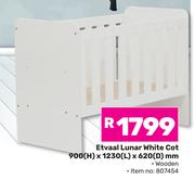 Chelino Etvaal Lunar White Cot 900 (H) x 1230 (L) x 620 (D)mm 807454