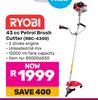 Ryobi 43cc Petrol Brush Cutter RBC-4300 850006830