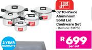 Hart J7 10 Piece Aluminium Solid Lid Cookware Set 511750