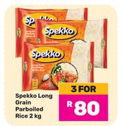 Spekko Long Grain Parboiled Rice-For 3 x 2Kg