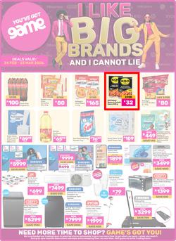 Game : I Like Big Brands And I Cannot Lie (24 February - 23 March 2026), page 1