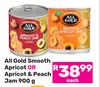 All Gold Smooth Apricot Or Apricot & Peach Jam-900g