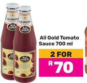 All Gold Tomato Sauce-For 2 x 700ml