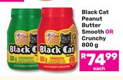 Black Cat Peanut Butter Smooth Or Crunchy-800g