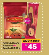 Fatti's & Moni's Macaroni Or Spaghetti-For Any 3 x 500g