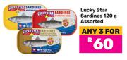 Lucky Star Sardines Assorted-For Any 3 x 120g