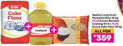 Spekko Long Grain Parboiled Rice 10Kg+Econo Blended Cooking Oil 5L+ Econo Cake Flour 10Kg-For All
