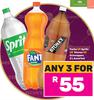 Fanta Or Sprite Or Stoney Or Schweppes Assorted-For Any 3 x 2L