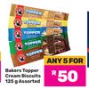 Bakers Topper Cream Biscuits Assorted-For Any 5 x 125g