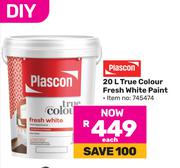 Plascon 20Ltr True Colour Fresh White Paint-Each