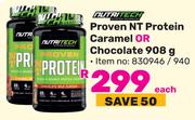 Nutritech Proven NT Protein (Caramel Or Chocolate)-908g Each