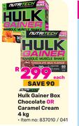 Nutritech Hulk Gainer Box (Chocolate Or Caramel Cream)-4kg Each