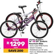 Raleigh 16" Or 20" Enduro Mountain Bike-Each