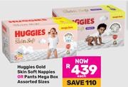 Huggies Gold Skin Soft Nappies Or Pants Mega Box (Assorted Sizes)-Each