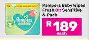 Pampers Baby Wipes Fresh Or Sensitive (6 Pack)-Each