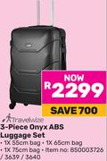 Travelwize 3-Piece Onyx ABS Luggage Set