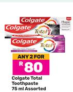 Colgate Total Toothpaste Assorted-For Any 2 x 75ml