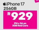 Apple iPhone 17 256GB Smartphone-On 3GB Red Core