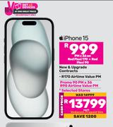 2 x Apple iPhone 15 Smartphone-On Red Flexi 170 + Red Flexi 90