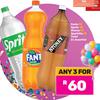 Fanta Or Sprite Or Stoney Or Sparletta Or Twist Assorted-For 3 x 2L