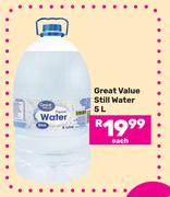 Great Value Still Water-5L