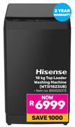 Hisense 18Kg Top Loader Washing Machine WT3I1823UB