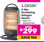 Logik 3 Bar Oscillating Halogen Heater 850041700