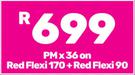 2 x Samsung Galaxy S25 FE Smartphone-On Red Flexi 170 + Red Flexi 90