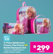Pen + Gear 3 Piece Spiderman, Frozen, Paw Patrol Or Barbie Backpack Set-Each