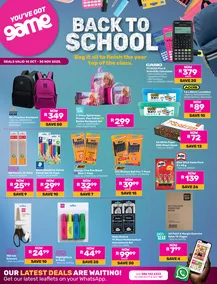 Game : Back To School (14 October - 30 November 2025)