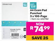 Pen + Gear A4 Exam Pad Punched 3 x 100 Page