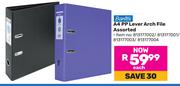 Bantex A4 PP Lever Arch File Assorted-Each