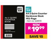 Pen + Gear A4 2 Quire Counter Hardcover Book 192 Page