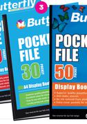 Butterfly 30 Page A4 Pocket File Display Book