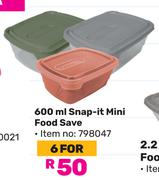 Otima 600ml Snap It Mini Food Saver-For 6