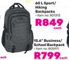 Edision 15.6" Business/School Backpack-Each