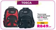 Tosca Large Laptop Backpack Red Or Black-Each