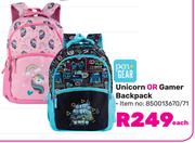 Pen + Gear Unicorn Or Gamer Backpack-Each