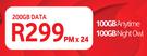Vodacom Data Sim-200GB Data