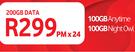 Vodacom Data Sim-200GB Data