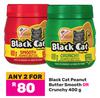 Black Cat Peanut Butter Smooth Or Crunchy-For 2 x 400g
