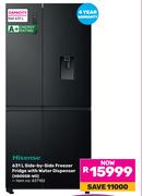 Hisense 631L Side By Side Freezer/Fridge With Water Dispenser H800SB-WD (837182)