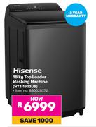 Hisense 18Kg Top Loader Washing Machine WT3I1823UB (850025372)