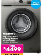 Hisense 7Kg Front Loader Washing Machine WFQP7012VMT (850001176)