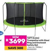 Bounceking 14Ft (4.2m) Trampoline With Steel Ring And Enclosed Safety Net 798366/850022351